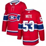 Camiseta Hockey Montreal Canadiens 53 Victor Mete Primera Autentico Rojo