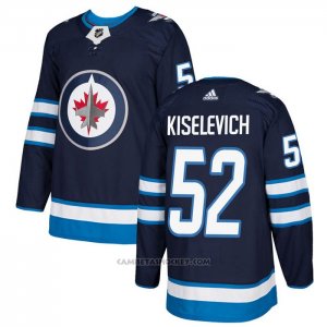 Camiseta Hockey Winnipeg Jets 52 Bogdan Kiselevich Primera Autentico Azul