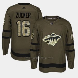 Camiseta Minnesota Wild Jason Zucker Camo Salute To Service