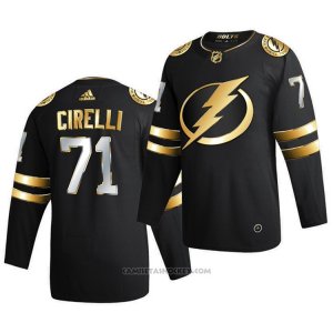 Camiseta Hockey Tampa Bay Lightning Anthony Cirelli Golden Edition Limited Autentico 2020-21 Negro