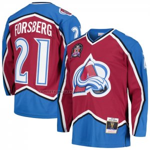 Camiseta Hockey Colorado Avalanche Peter Forsberg Mitchell & Ness 1995-96 Blue Line Rojo