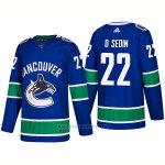 Camiseta Hockey Hombre Vancouver Canucks 22 Daniel Sedin Home Premier 2017-2018 Azul