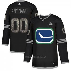 Camiseta Hockey Vancouver Canucks Black Shadow Personalizada