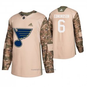 Camiseta Hockey St. Louis Blues Joel Edmundson Veterans Day Camuflaje