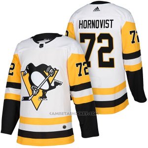 Camiseta Hockey Hombre Autentico Pittsburgh Penguins 72 Patric Hornqvist Away 2018 Blanco