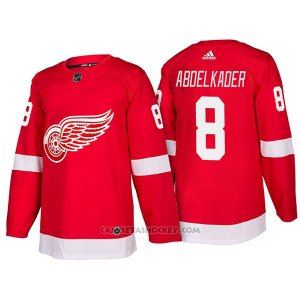 Camiseta Hockey Hombre Detroit Red Wings 8 Justin Abdelkader New Outfitted 2018 Rojo