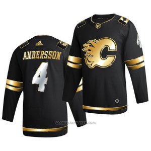 Camiseta Hockey Calgary Flames Rasmus Andersson Golden Edition Limited Autentico 2020-21 Negro
