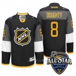 Camiseta Hockey Los Angeles Kings 8 Drew Doughty 2016 All Star Negro