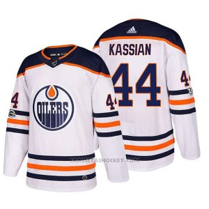 Camiseta Hockey Hombre Edmonton Oilers 44 Zack Kassian 2018 Blanco