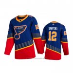 Camiseta Hockey St. Louis Blues Zach Sanford Retro Autentico 2019-20 Azul