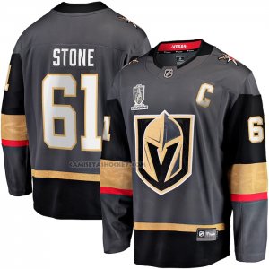 Camiseta Hockey Vegas Golden Knights Mark Stone 2023 Stanley Cup Champions Alterno Breakaway Negro