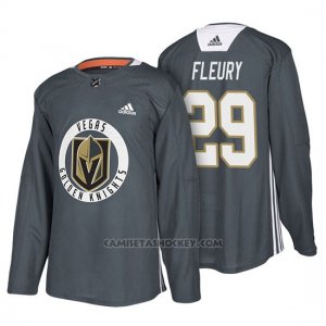 Camiseta Vegas Golden Knights Marc Andre Fleury Gray New Season Practice