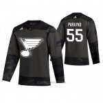 Camiseta Hockey St. Louis Blues Colton Parayko 2019 Veterans Day Camuflaje