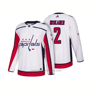 Camiseta Hockey Hombre Washington Capitals 2 Matt Niskanen Centennial Patch 2018 Blanco