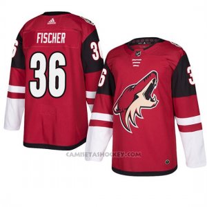 Camiseta Arizona Coyotes Christian Fischer Maroon Autentico Home