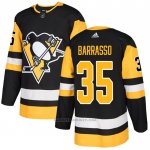 Camiseta Hockey Pittsburgh Penguins 35 Tom Barrasso Primera Autentico Negro