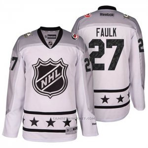 Camiseta Hockey Carolina Hurricanes Justin Faulk 27 2017 All Star Blanco