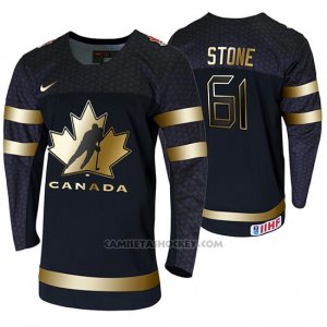Camiseta Hockey Canada Mark Stone 2020 IIHF World Junior Championship Golden Edition Limited Negro