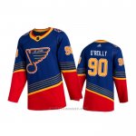 Camiseta Hockey St. Louis Blues Ryan O'reilly Retro Autentico 2019-20 Azul