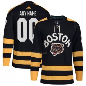 Camiseta Hockey Boston Bruins 2023 Winter Classic Autentico Personalizada Negro