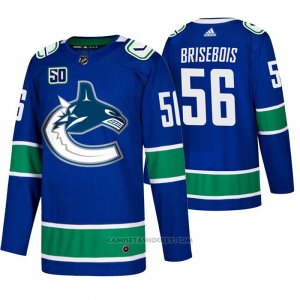 Camiseta Hockey Vancouver Canucks 56 Guillaume Brisebois 2019-20 Primera Autentico Azul