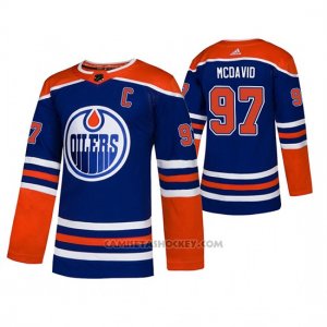Camiseta Hockey Edmonton Oilers Connor Mcdavid Alternato Autentico Jugador Azul