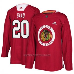 Camiseta Chicago Blackhawks Brandon Saad New Season Practice Rojo