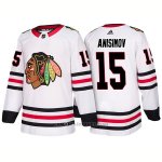 Camiseta Hockey Hombre Male Blackhawks 15 Artem Anisimov Away 2018 Blanco