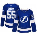 Camiseta Mujer Tampa Bay Lightning 55 Braydon Coburn Blue Adizero Jugador Home