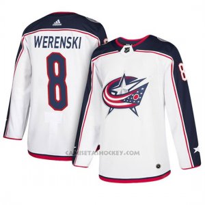 Camiseta Columbus Blue Jackets Zach Werenski Away Blanco