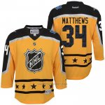 Camiseta Hockey Nino Toronto Maple Leafs Auston Matthews 34 2017 All Star Amarillo