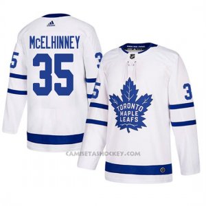 Camiseta Toronto Maple Leafs Curtis Mcelhinney Autentico Away Blanco