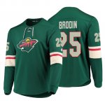 Camiseta Minnesota Wild Jonas Brodin Adidas Platinum Verde