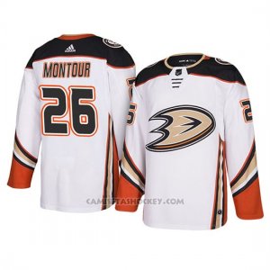 Camiseta Anaheim Ducks Brandon Montour Autentico Away Blanco