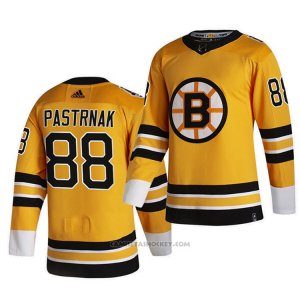 Camiseta Hockey Boston Bruins David Pastrnak Amarillo