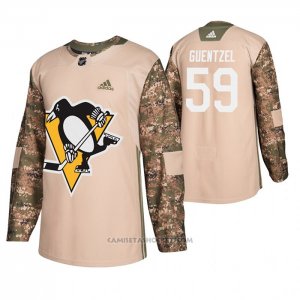 Camiseta Hockey Pittsburgh Penguins Jake Guentzel Veterans Day Camuflaje