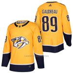 Camiseta Hockey Hombre Autentico Nashville Predators 89 Frederick Gaudreau Home 2018 Amarillo