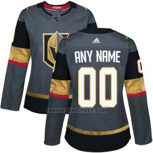 Camiseta Hockey Mujer Vegas Golden Knights Primera Personalizada Marron