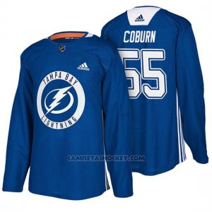 Camiseta Tampa Bay Lightning Braydon Coburn New Season Practice Azul