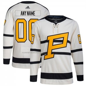 Camiseta Hockey Pittsburgh Penguins 2023 Winter Classic Autentico Personalizada Crema