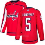Camiseta Hockey Washington Capitals 5 Rod Langway Primera Autentico Rojo