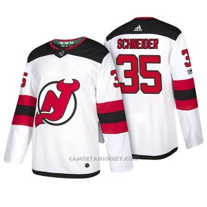 Camiseta Hockey Hombre New Jersey Devils 35 Cory Schneider 2018 Blanco