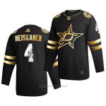 Camiseta Hockey Dallas Stars Miro Heiskanen Golden Edition Limited Autentico 2020-21 Negro