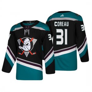 Camiseta Anaheim Ducks Jared Coreau Alternato 25th Aniversario Adidas Autentico Negro Third