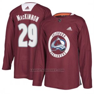 Camiseta Colorado Avalanche Nathan Mackinnon Maroon New Season Practice
