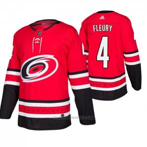 Camiseta Hockey Carolina Hurricanes Haydn Fleury Primera Autentico Rojo