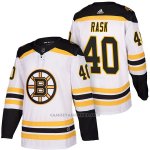 Camiseta Hockey Hombre Autentico Boston Bruins 40 Tuukka Rask 2018 Away Blanco