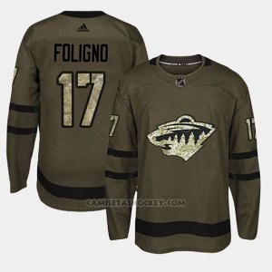 Camiseta Minnesota Wild Marcus Foligno Camo Salute To Service