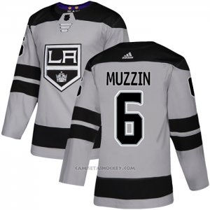 Camiseta Hockey Los Angeles Kings 6 Jake Muzzin Alterno Autentico Gris