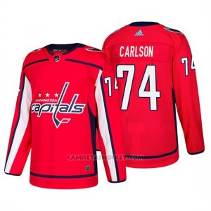 Camiseta Washington Capitals John Carlson Home Adidas Autentico Jugador Rojo